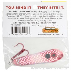 Fle-Fly Classic Slab Jigging Spoon, 2 oz, Red 550268171